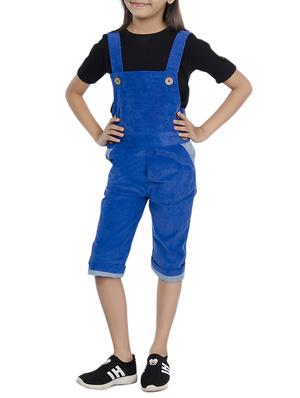 blue corduroy t-shirt and dungaree set - 15972599 - Standard Image - 2