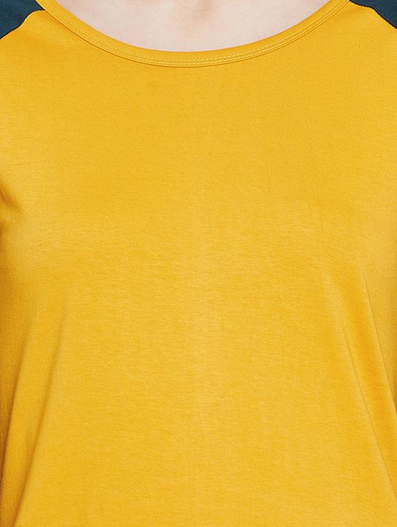 color block raglan sleeved tee - 15972735 - Zoom Image - 5