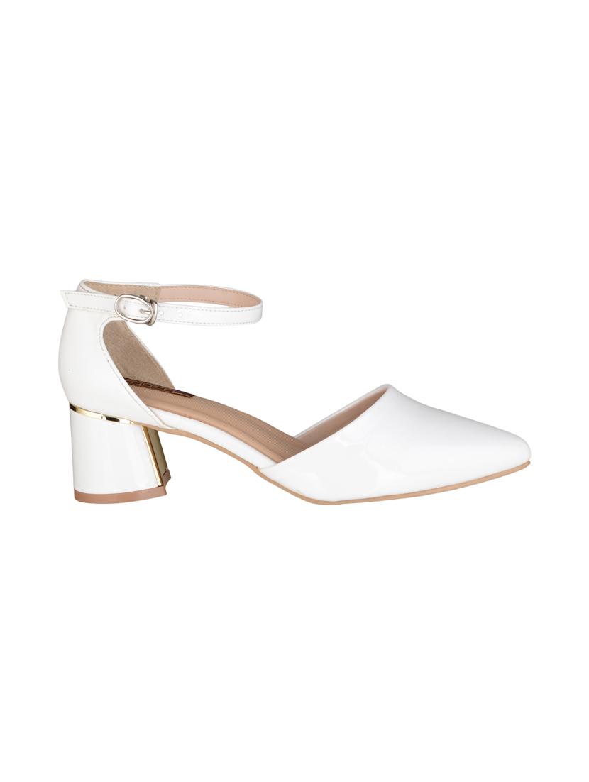 white patent leather ankle strap sandals - 15973362 - Zoom Image - 2