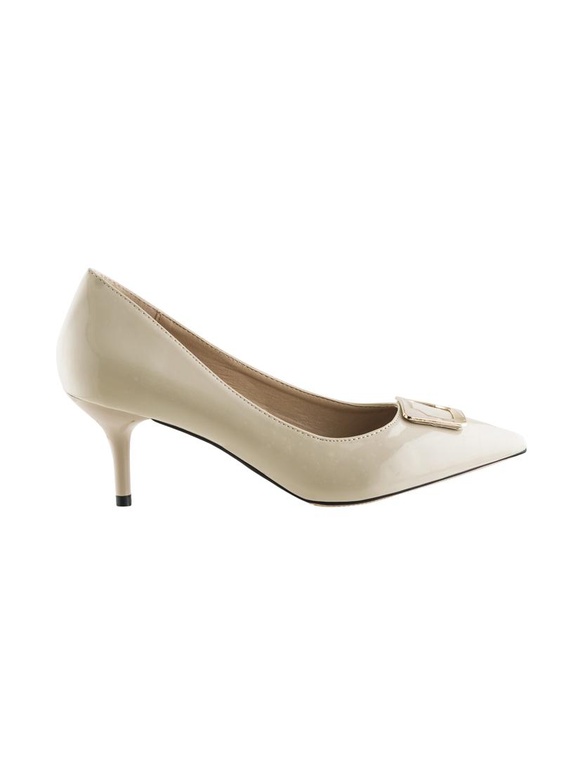 nude patent leather closed back sandals - 15973380 - Zoom Image - 2
