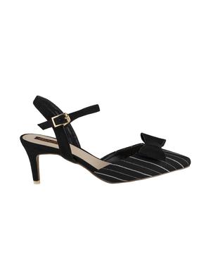 black synthetic back strap sandals - 15973383 - Standard Image - 2