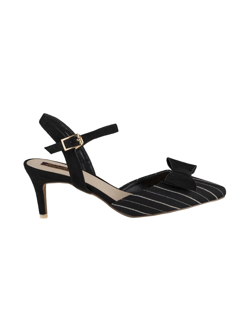 black synthetic back strap sandals - 15973383 - Zoom Image - 2