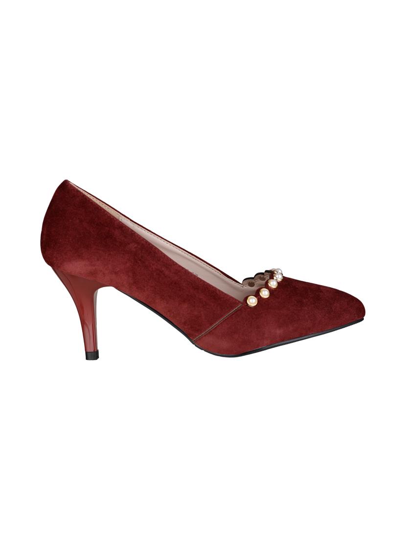 maroon slip on pumps - 15973400 - Zoom Image - 2