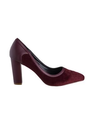 maroon slip on pumps - 15973436 - Standard Image - 2