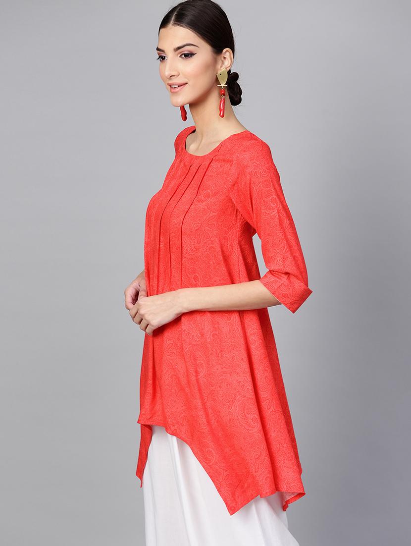 High low printed kurti - 15973539 - Zoom Image - 2