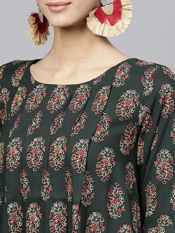 Printed High low kurta - 15973540 - Zoom Image - 5