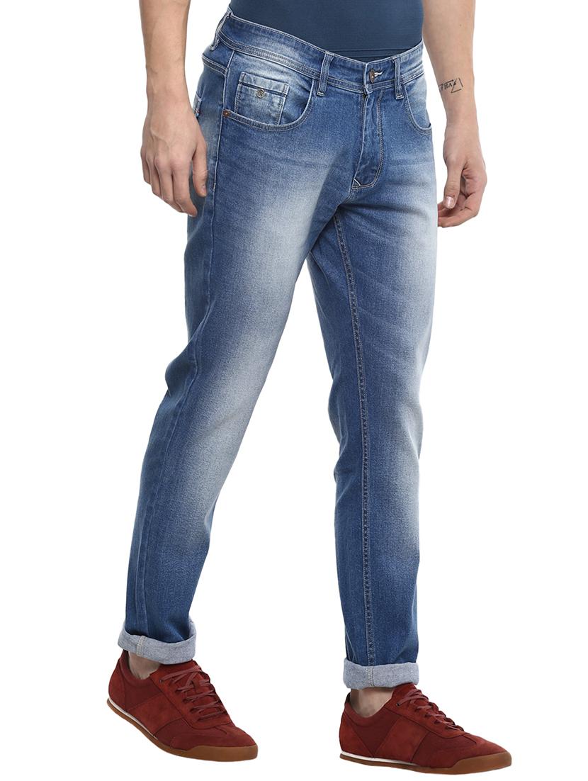 blue cotton washed jeans - 15974104 - Zoom Image - 2