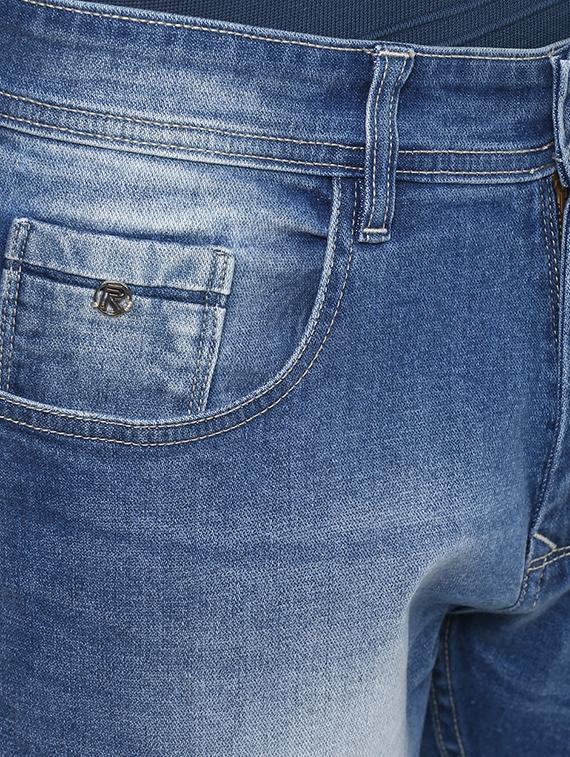 blue cotton washed jeans - 15974104 - Zoom Image - 5