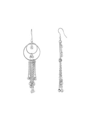 silver metal drop earring - 15974710 - Standard Image - 2