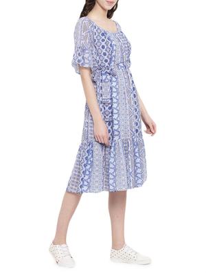 tie up waist a-line dress - 15974717 - Standard Image - 2