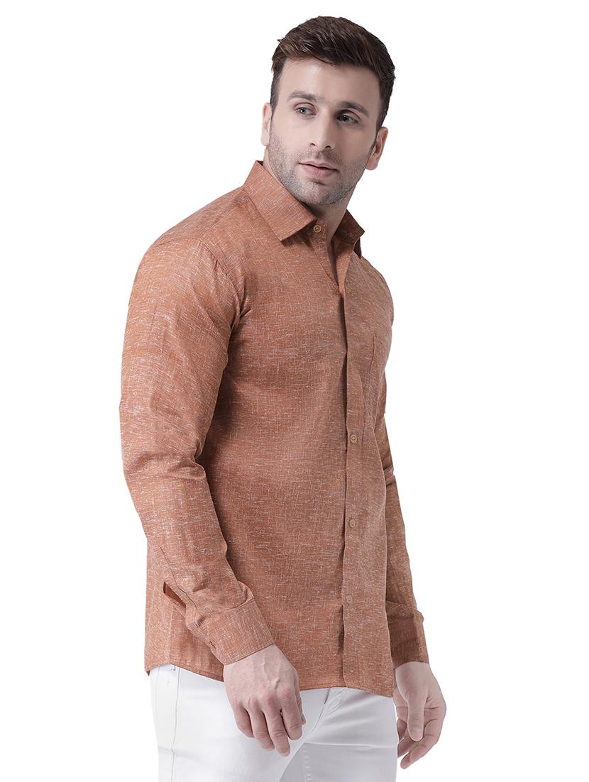 brown linen casual shirt - 15977473 - Zoom Image - 2
