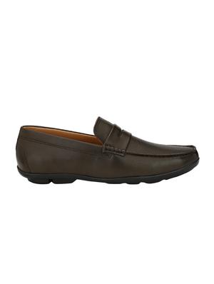 brown leatherette slip on loafers - 15978722 - Standard Image - 2