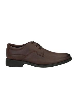 brown leatherette lace-up derbys - 15978727 - Standard Image - 2