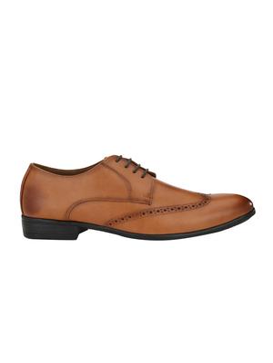 tan leatherette lace-up derbys - 15978731 - Standard Image - 2