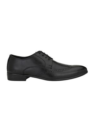 black leatherette lace-up derbys - 15978732 - Standard Image - 2