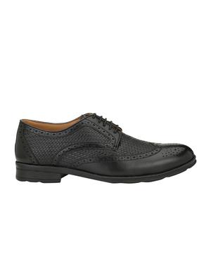black leatherette lace-up derbys - 15978741 - Standard Image - 2