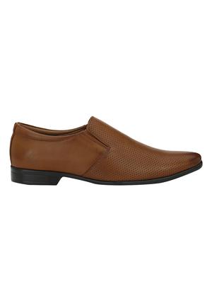 tan leatherette formal slip ons - 15978781 - Standard Image - 2