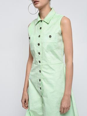 button up a-line dress - 15979215 - Standard Image - 5