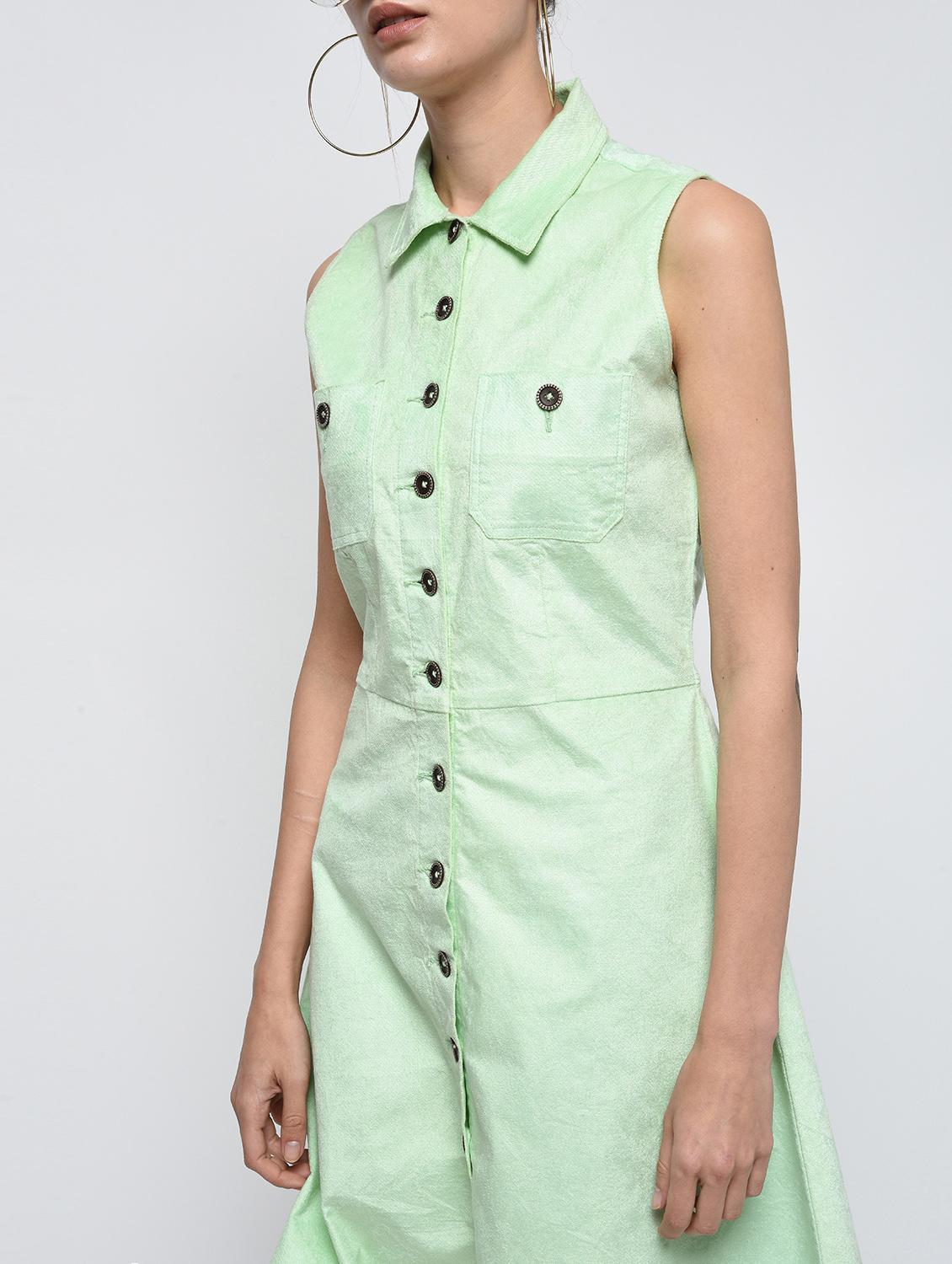 button up a-line dress - 15979215 - Zoom Image - 5