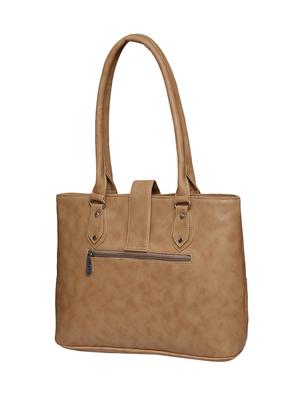 beige leatherette (pu) regular handbag - 15979461 - Standard Image - 2