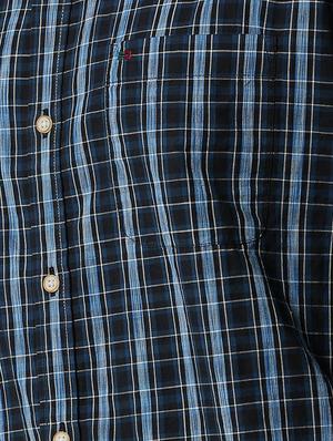 blue checkered casual shirt - 15982509 - Standard Image - 5