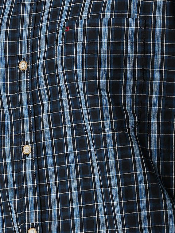 blue checkered casual shirt - 15982509 - Zoom Image - 5