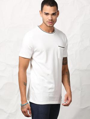 white solid pocket t-shirt - 15982824 - Standard Image - 2