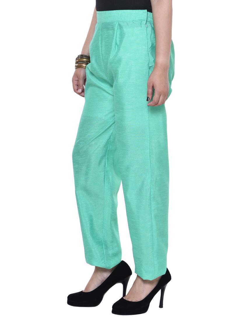 elastic waist high rise trouser - 15983682 - Zoom Image - 2
