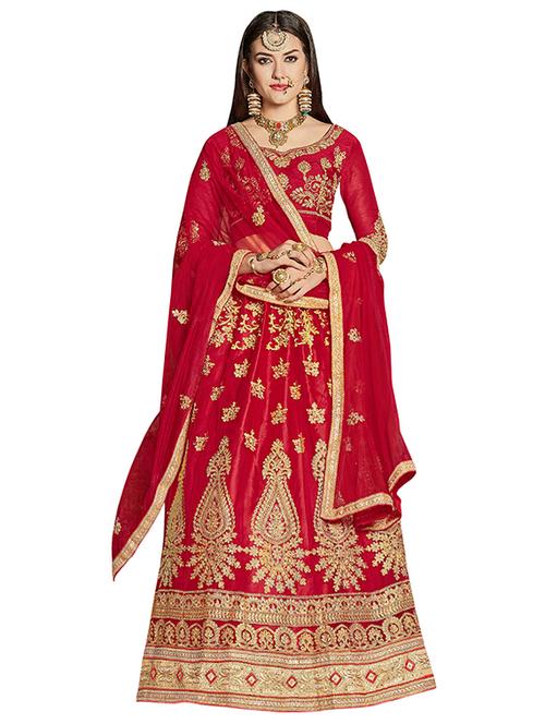 embroidered a-line lehenga - 15983943 - Standard Image - 1