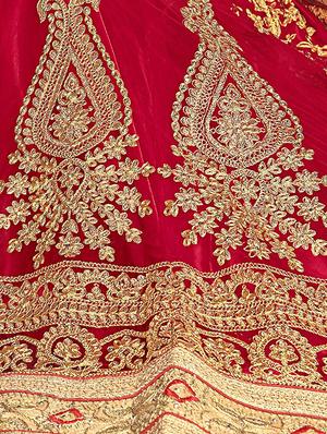 embroidered a-line lehenga - 15983943 - Standard Image - 2
