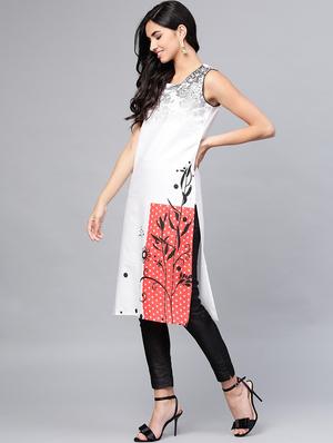 Printed straight kurta - 15984592 - Standard Image - 2