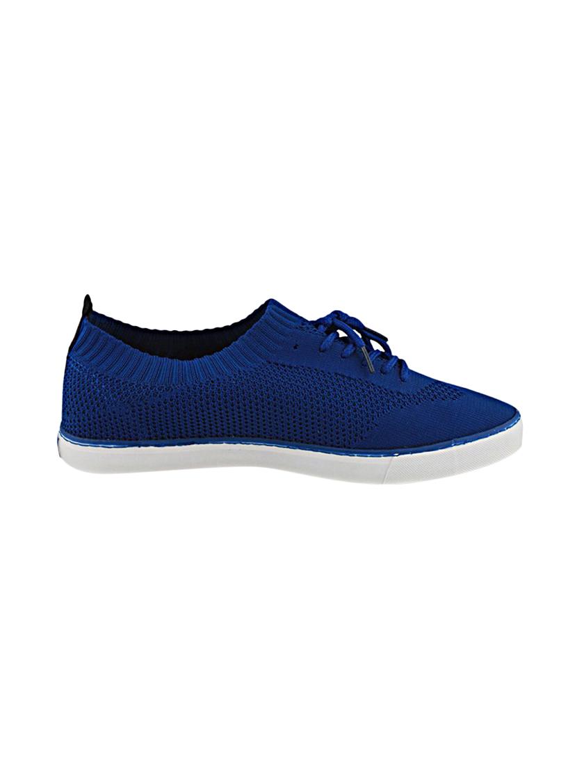 blue Fabric lace up sneakers - 15987824 - Zoom Image - 2