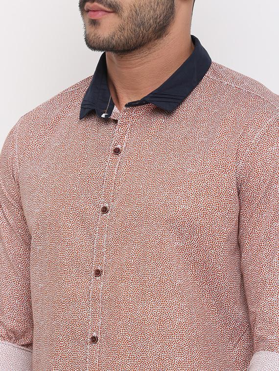 orange printed casual shirt - 15988339 - Zoom Image - 5