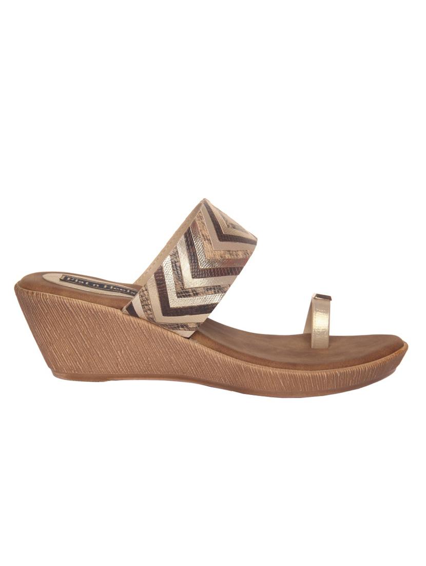 gold slip on wedges - 15988461 - Zoom Image - 2