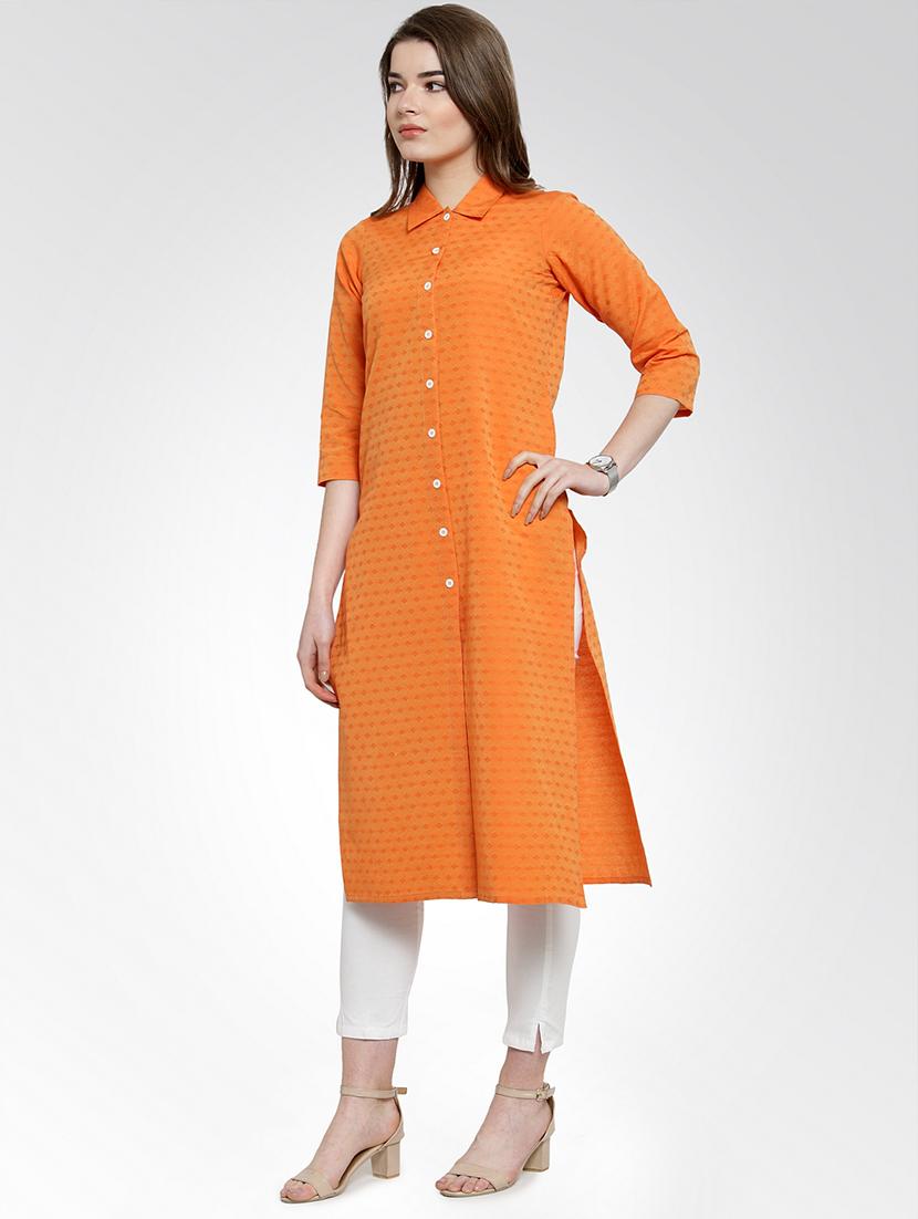 Dobby straight kurta - 15988882 - Zoom Image - 2
