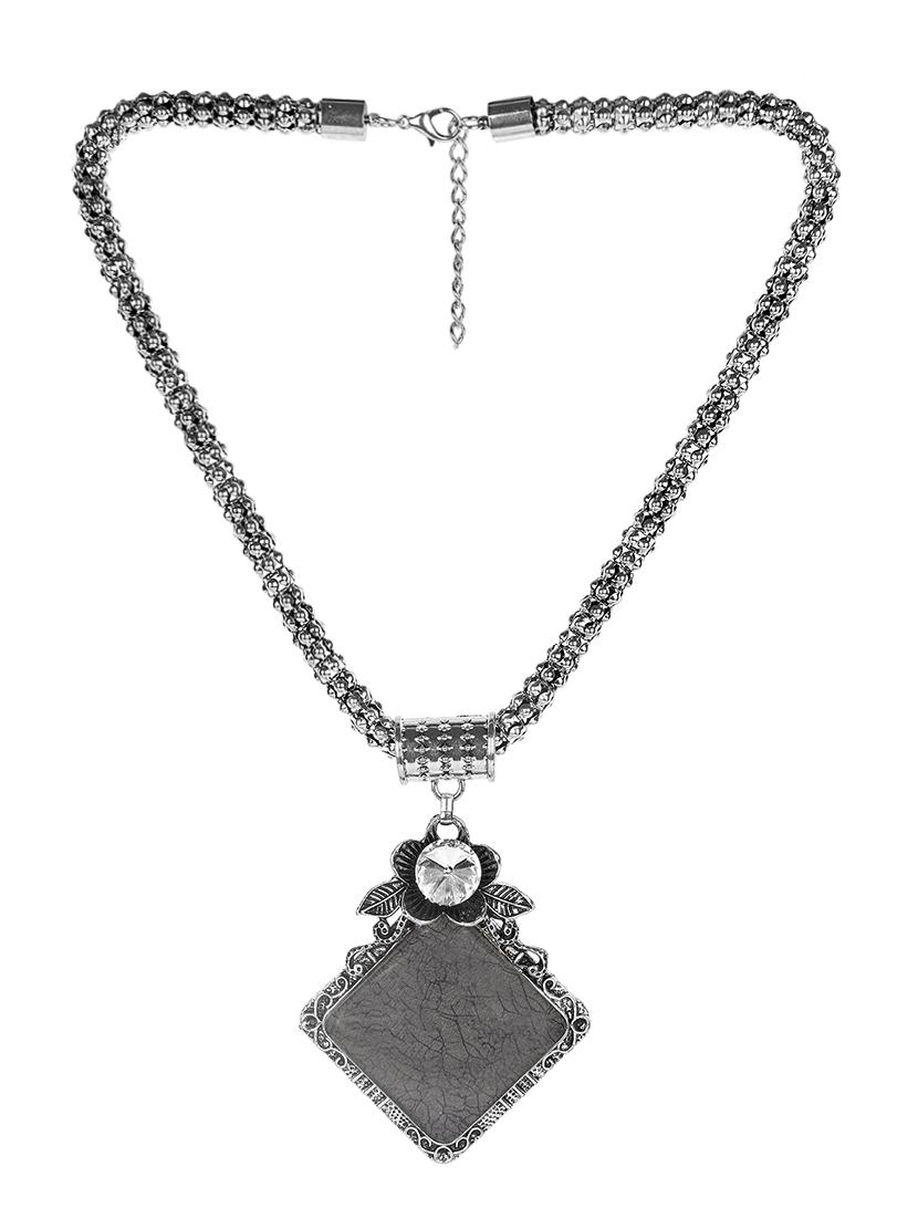 black metal chain necklace - 15988956 - Zoom Image - 2