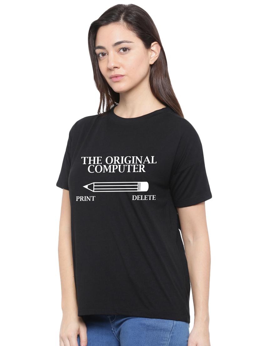 quirky prints short sleeves tee - 15990126 - Zoom Image - 2