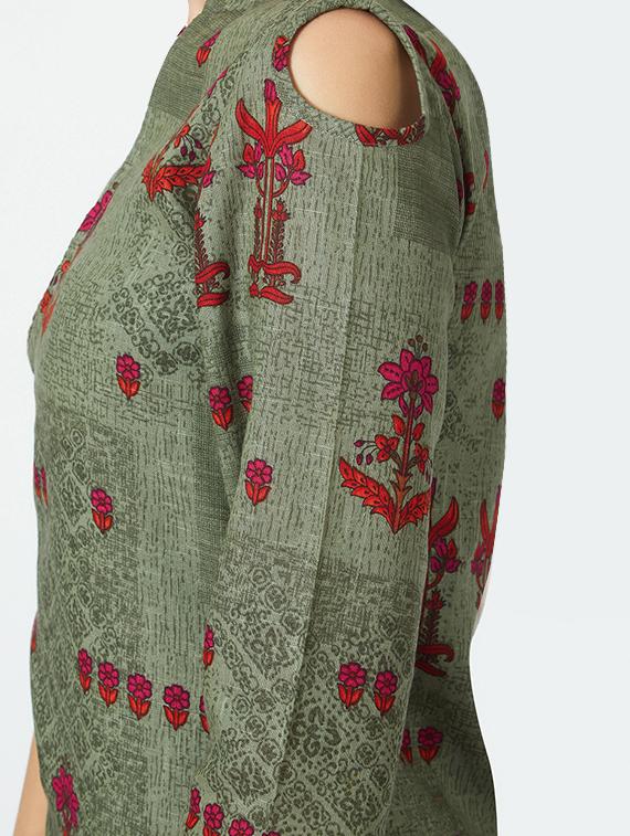 Printed straight kurta - 15990210 - Zoom Image - 5