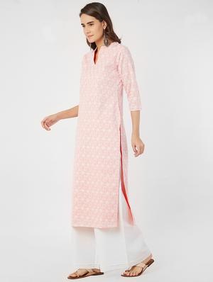 embroidered straight kurta - 15990277 - Standard Image - 2