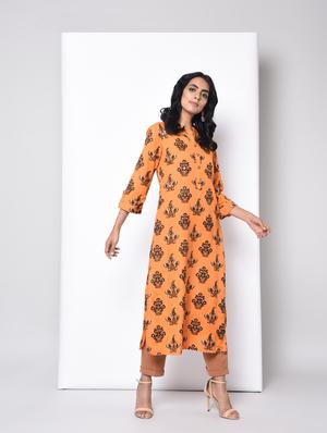 printed straight kurta - 15996693 - Standard Image - 2