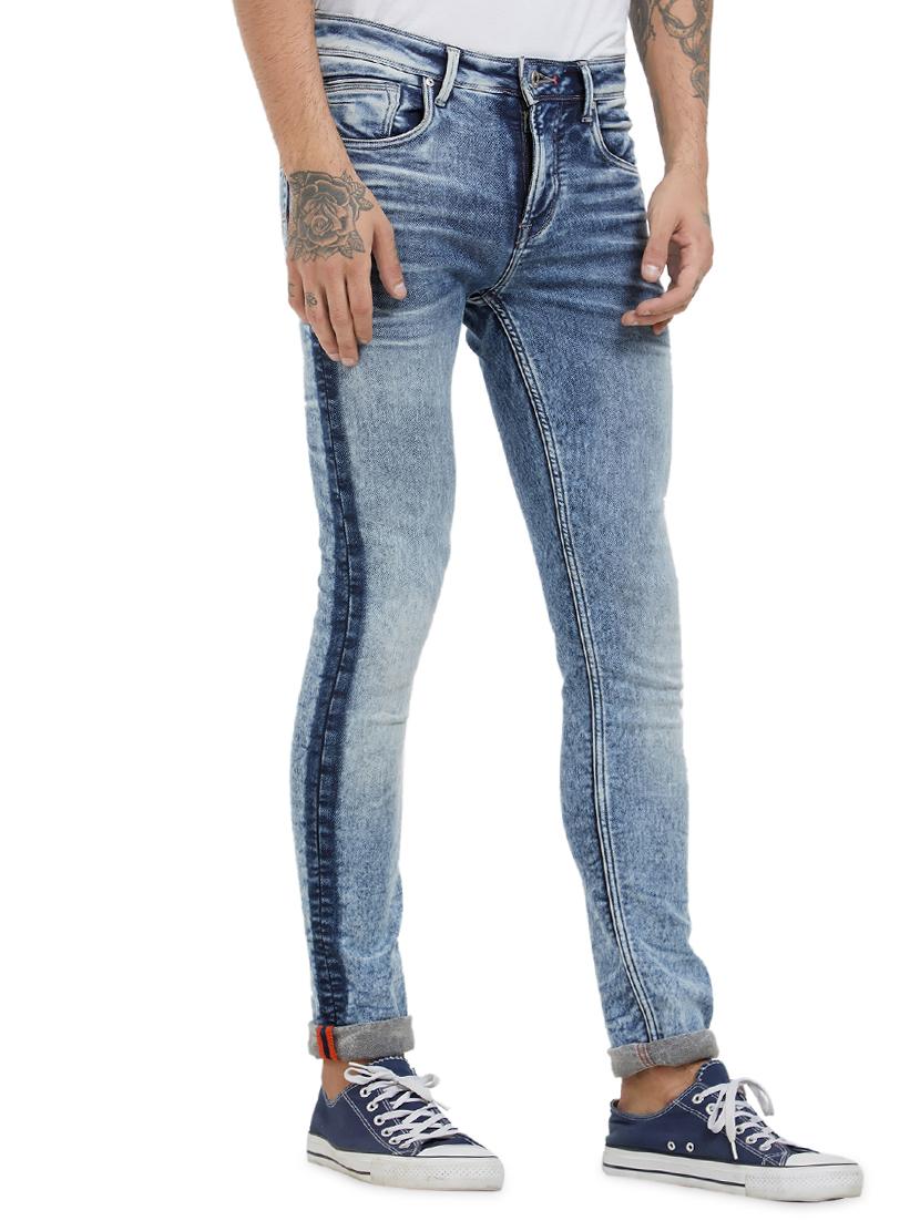 blue cotton washed jeans - 15996933 - Zoom Image - 2