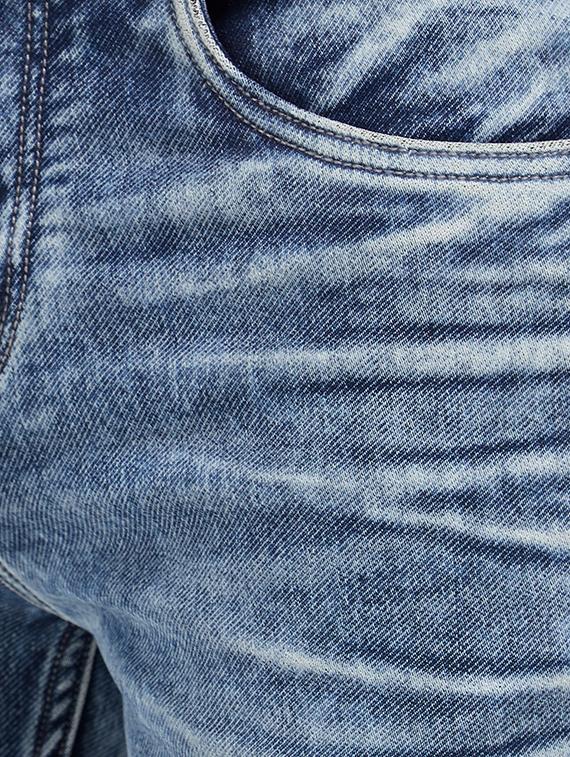 blue cotton washed jeans - 15996933 - Zoom Image - 5
