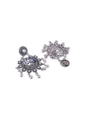 silver metal jhumka earring - 15997093 - Standard Image - 2