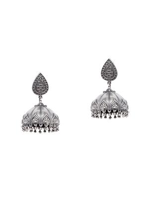 silver oxidized jhumkis earring - 15997247 - Standard Image - 2