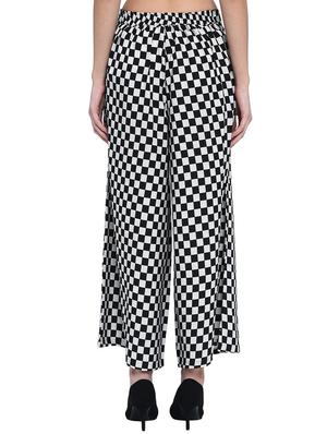 checkered flared palazzo - 15997910 - Standard Image - 2