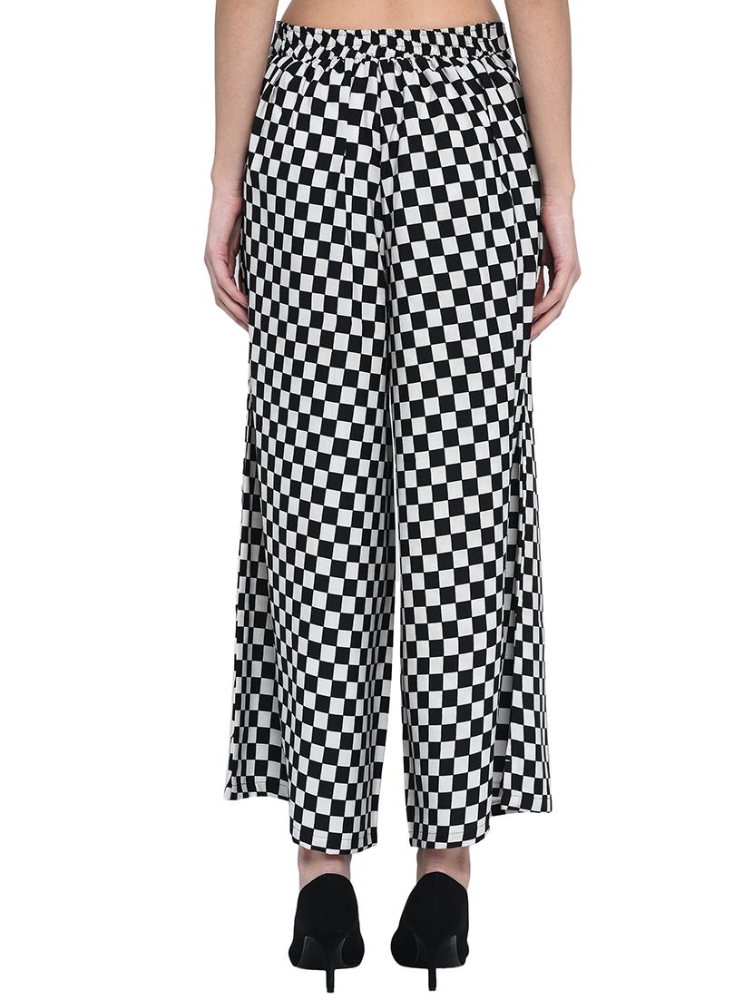 checkered flared palazzo - 15997910 - Zoom Image - 2