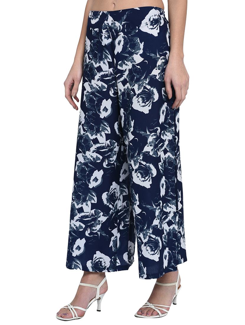 high rise floral flared palazzo - 15997921 - Zoom Image - 2