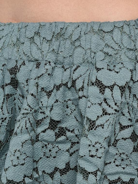 floral laced flared skirt - 15997925 - Zoom Image - 5