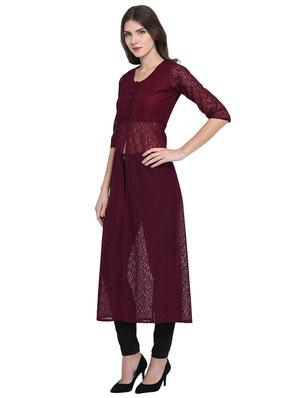 front slit laced tunic - 15997930 - Standard Image - 2