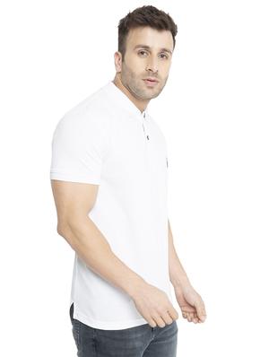 white solid polo tshirt - 15998284 - Standard Image - 2